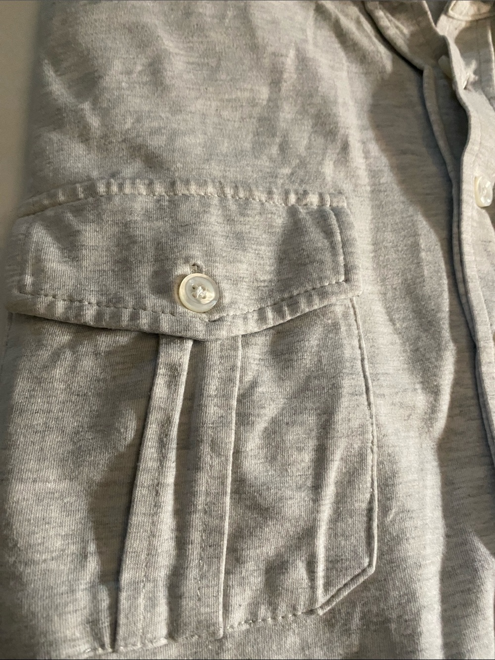 Scott James Men's Light Gray Button-Up Shirt Size Large - Picture 6 of 6